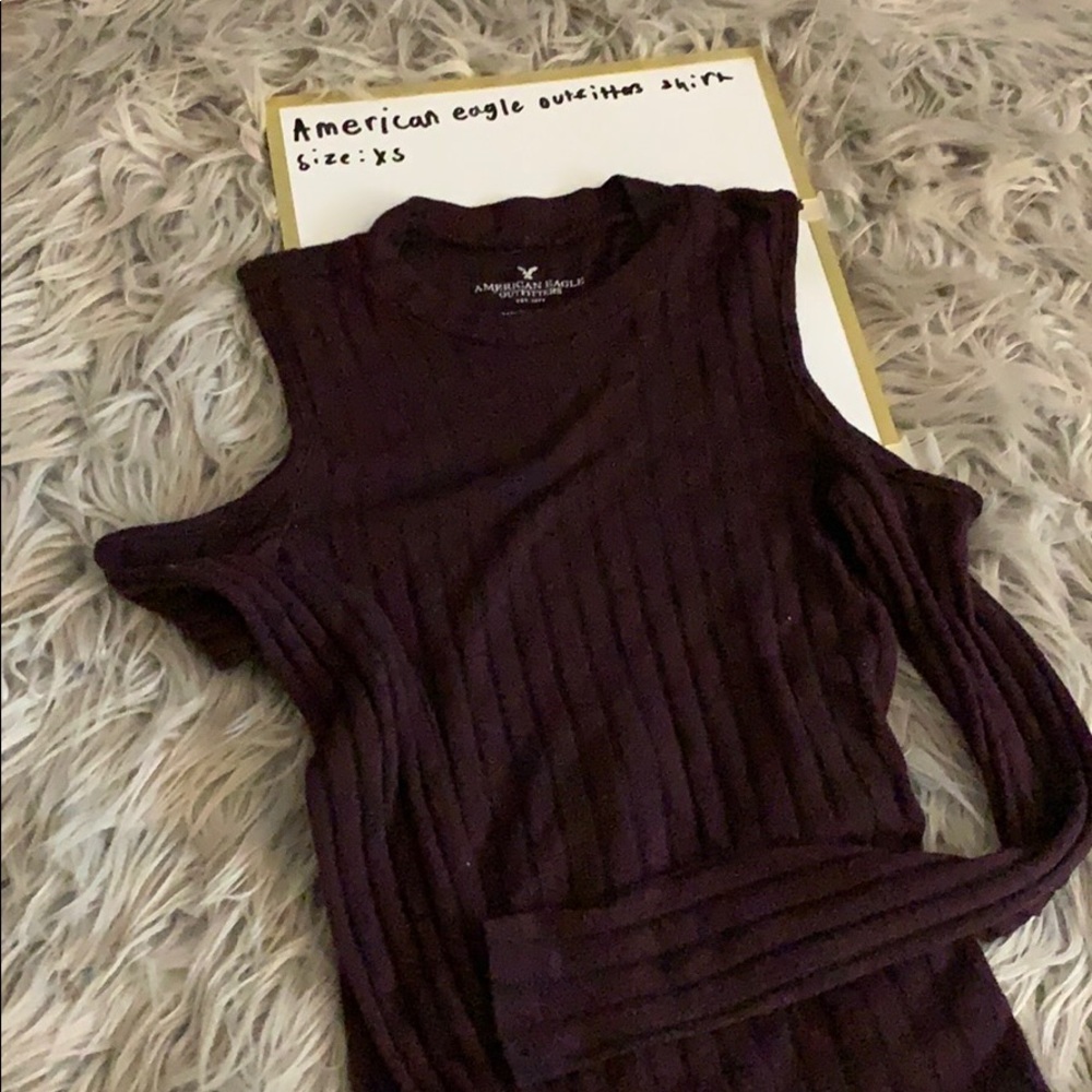 American Eagle outfitters shoulder cut out shirt